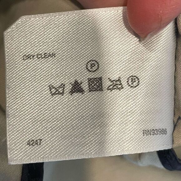 Brooks Brothers Navy Blue Beige Stretch 346 Sleeveless Sheath Dress Size 8 - Picture 6 of 7